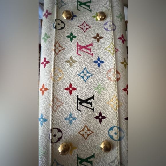 LOUIS VUITTON Aurelia MM WHITE MURAKAMI Multicolor Bag Purse Tote HOST PICK 🩷LV - Picture 13 of 13